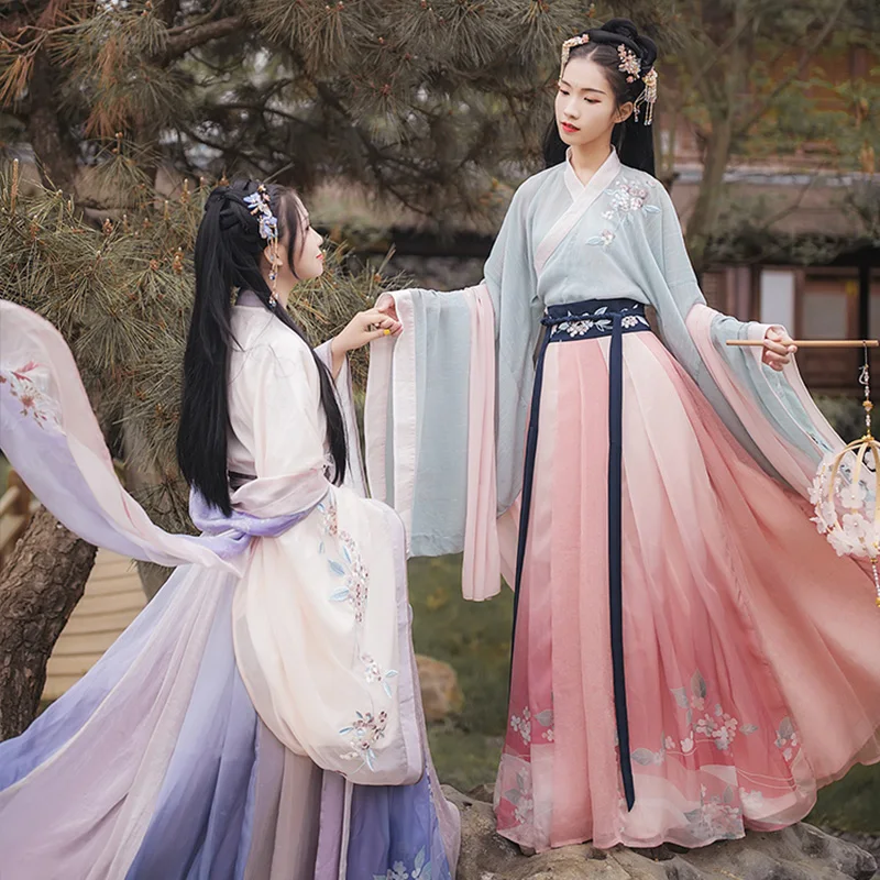 Традиционный танцевальный костюм Hanfu Женский династии Китайский восточное