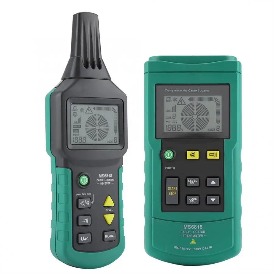 MS6818 зажимы передатчика 12 V-400 V AC/DC кабель локатор детектор металлических труб тестер линии