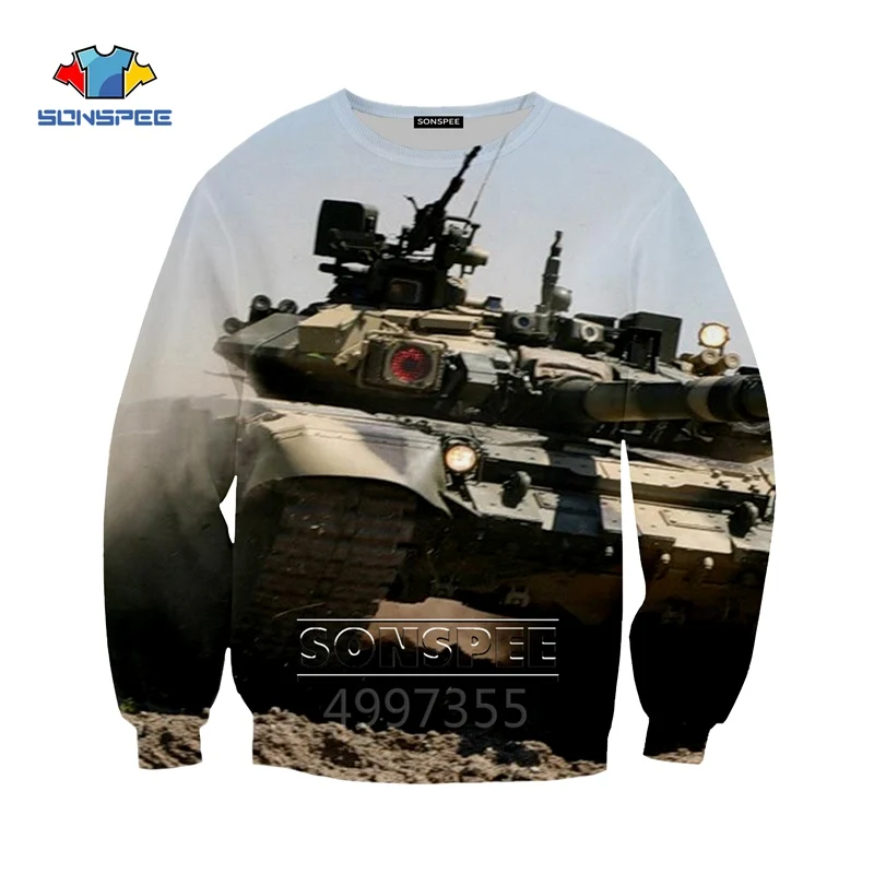 SONSPEE/ боевой танк Harajuku, детские толстовки с 3D принтом, детская одежда для мальчиков и девочек-подростков, топы, пуловер с длинными рукавами, SW154