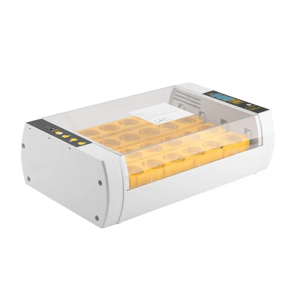

Small smart incubator for up to 24 eggs European standard Mini Fully automatic Yellow plastic material
