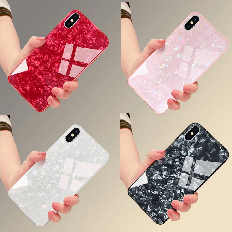 Роскошный Мраморный Гальванизированный чехол из закаленного стекла для Apple iPhone X