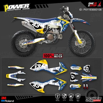 

PowerZone Custom Team Graphics Decals 3M Stickers Kit For Husqvarna Sticker 2016-18 TC FC TX FX FS 2017-19 TE FE 125-450cc 08