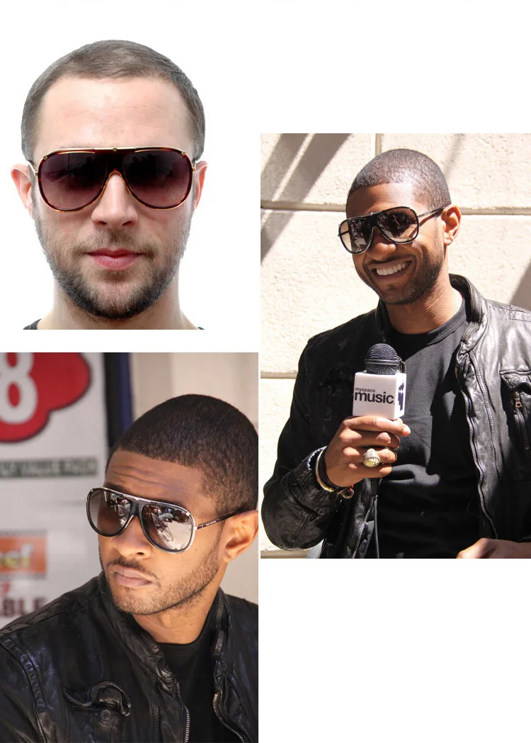 Europe and the United States retro classic pilot trend sunglasses men and women modern personality fashion sunglasses