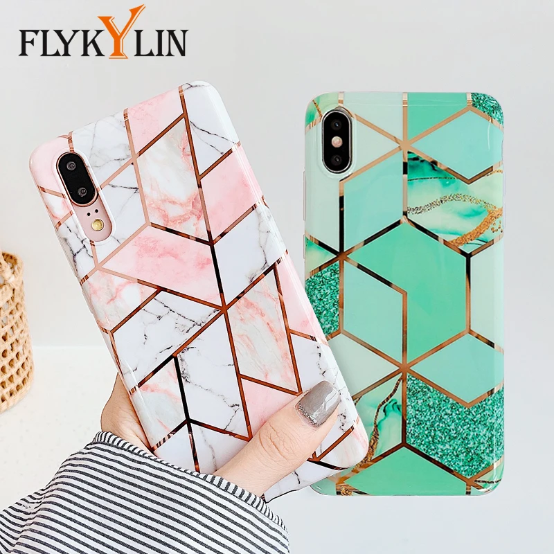 

FLYKYLIN Marble Case For Huawei P30 Pro Back Cover on For Huawei P30 Lite Cases Skin Pink Art Capa Soft IMD Silicone Phone Coque