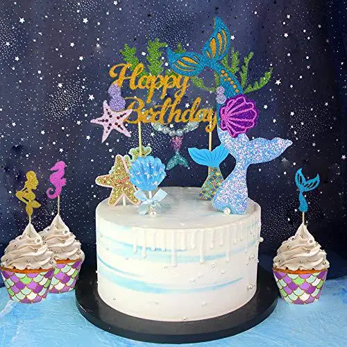 49 шт./компл. Русалка десерт украшение торт креативное украшение детский день товары для вечеринки, дня рожденья десерт прекрасный подарок