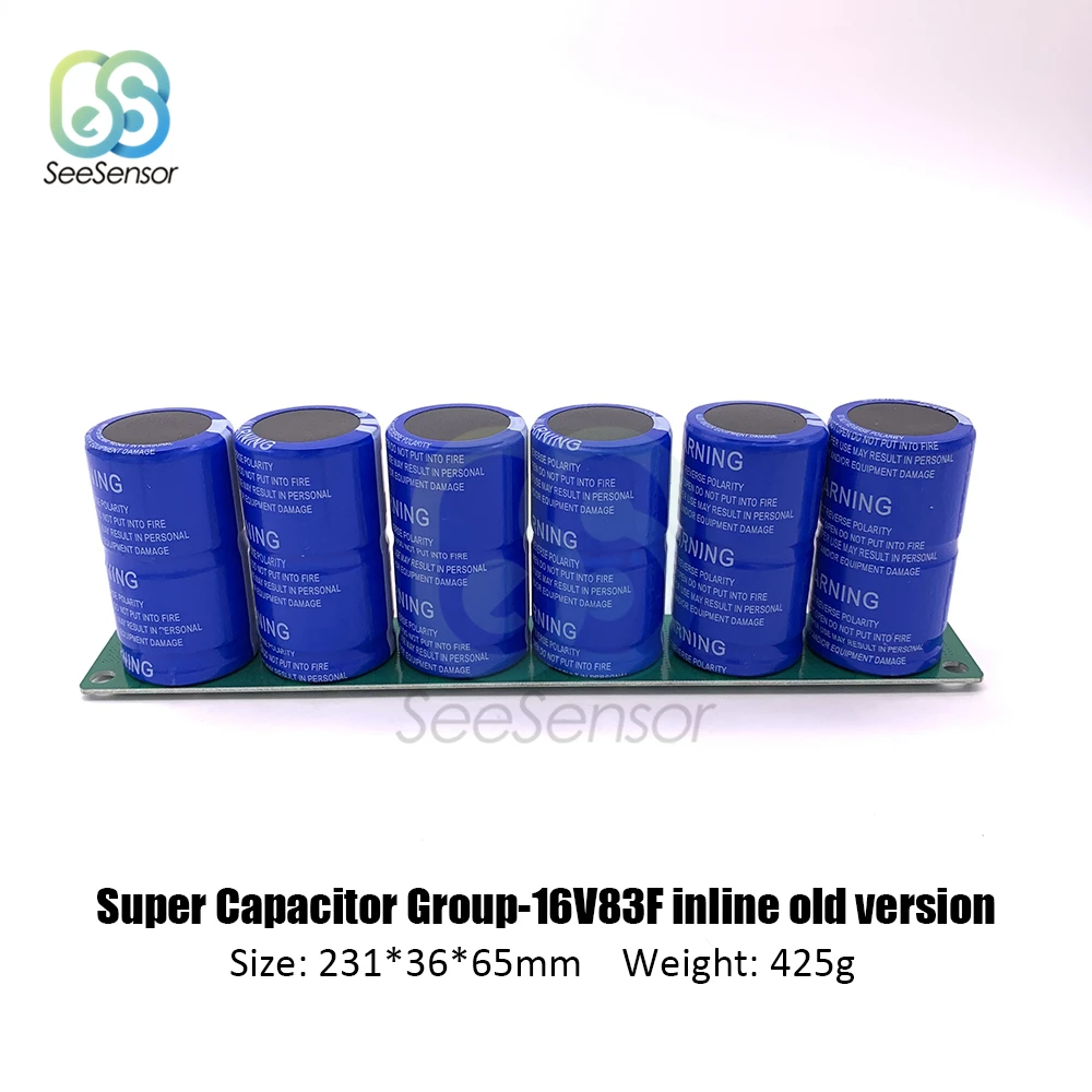 

6pcs/set 2.7V 500F Super Farad Capacitor 231*36*65mm Low ESR High Frequency Ultracapacitor for Car Auto Power Supply