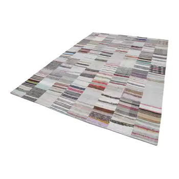 

246x352 Cm Beige Handmade Rugs Patchwork Rug-8x12 Ft