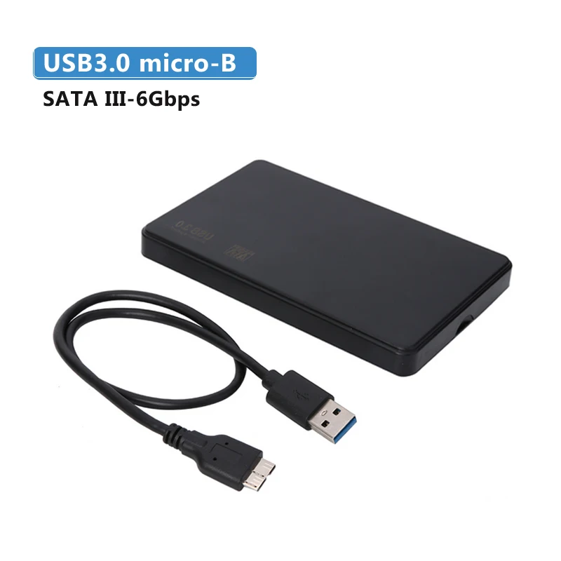 2,5 дюймов SATA к USB 3,0 2,0 адаптер HDD SSD корпус коробка 5 6 Гбит/с жесткий диск вспомогательное устройство 2 ТБ HDD внешний диск для WIndows OS - Цвет: USB 3.0 SATAIII Case