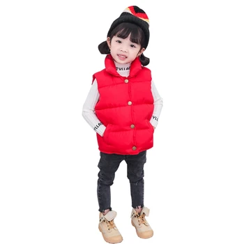 

Multicolor Kids Vest Autumn Winter Waistcoat Boys And Girls Fashion Casual Thick Warm Outerwear Coats Stand Collar Coat x Hot