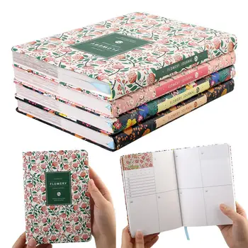 

Blank Memo Journals Kawaii Flowers Design A5 PU Leather Cover Planner Office Schedule Organiser Stationery School Supplies
