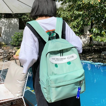 

New in 2020 Simple fashion schoolbag Cute print Female high school student large capacity Junior high school bag backpack