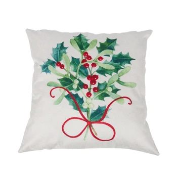 

Merry Christmas Pillow Case LEAF Xmas 18 x 18 inch Cushion Cover Merry Chritmas Home Decor Design Throw Pillow Cover Pillow Case