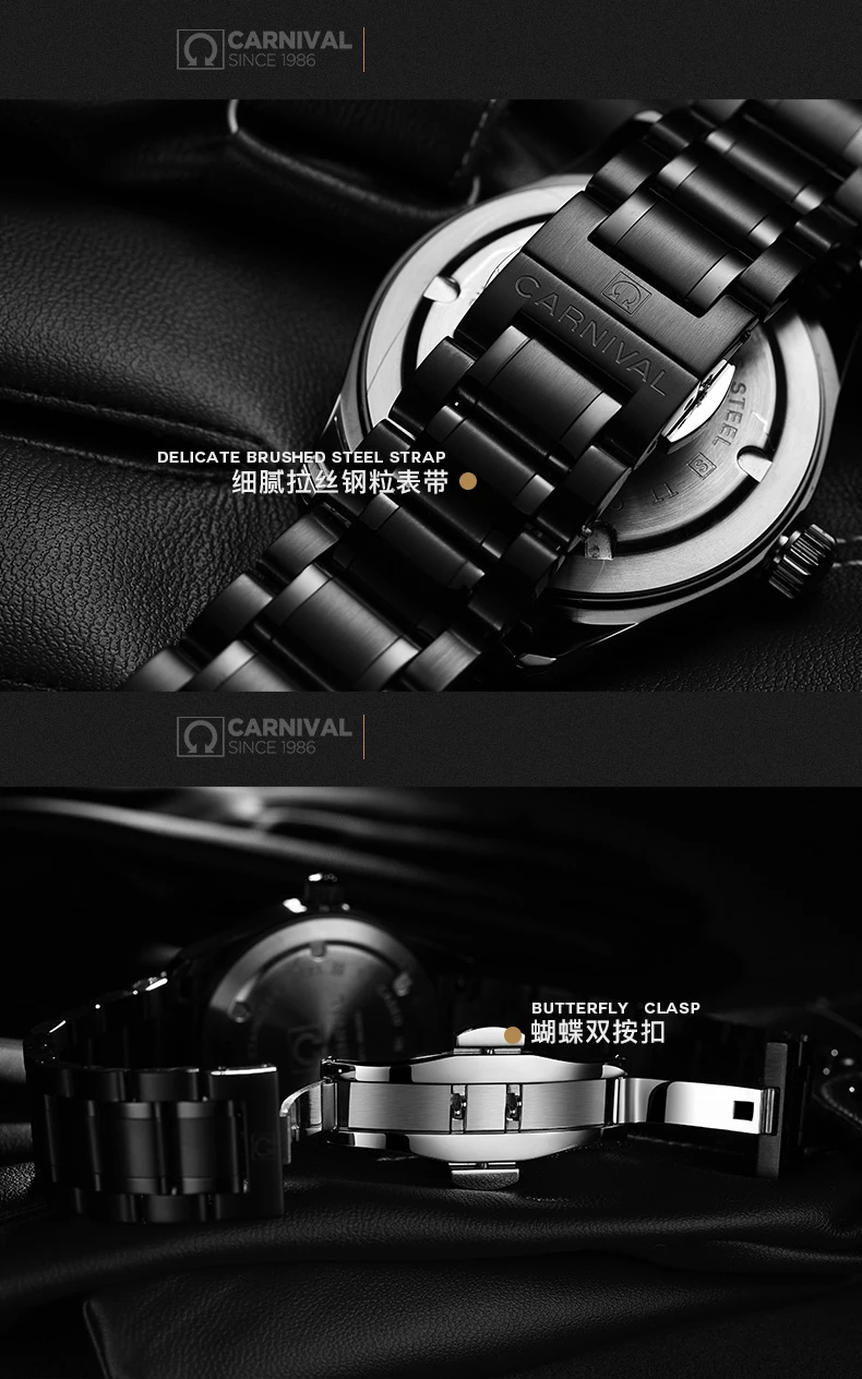 Тритий газ светящиеся часы карнавал роскошный бренд Вэнь военные спортивные часы мужские дайвер кварцевые часы черный стальной ремешок