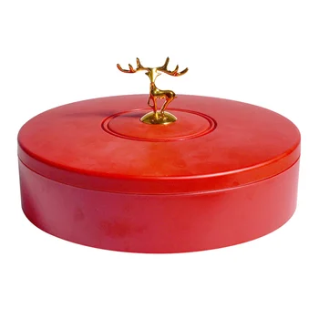 

1pc Practical Compartment Lid Nuts Storage Box Dried Fruit Tray Snacks Tray Candy Case Snacks Box for Party Leisure Time Gatheri