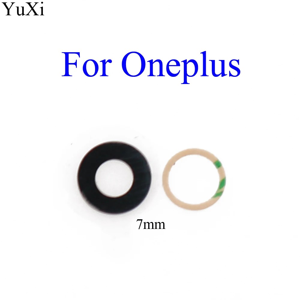 YuXi стеклянный объектив задней камеры для Oneplus 1 2 3 3T A3000 A3003 5 A5000 5T A5010 6 6T A6000 A6003 A6010 с наклейкой