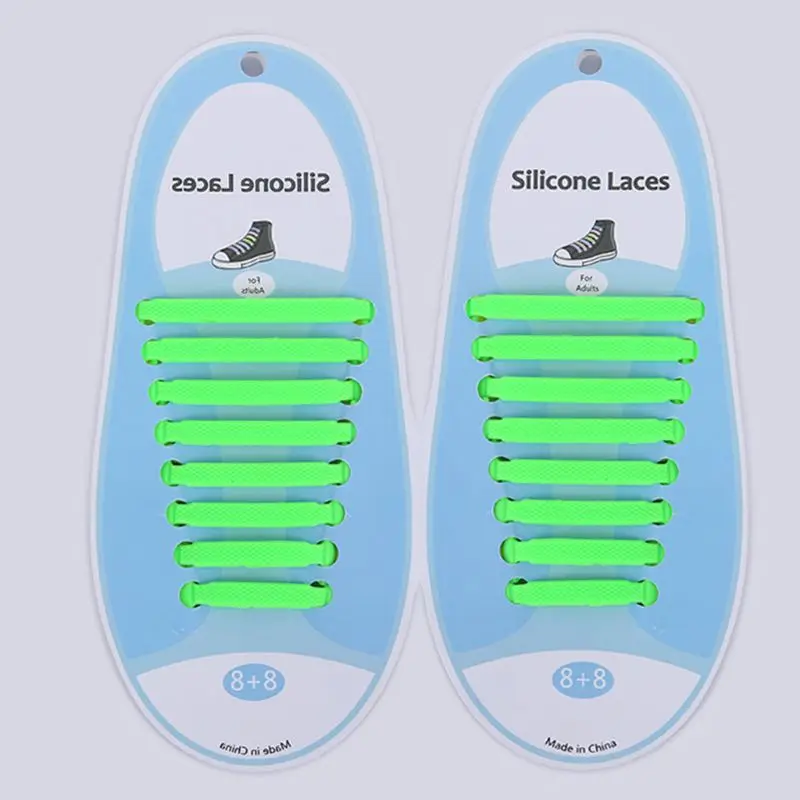 16 шт для взрослых и детей ленивые без галстука силиконовые шнурки водонепроницаемые эластичные мыть-бесплатно Радужная обувь шнурки для