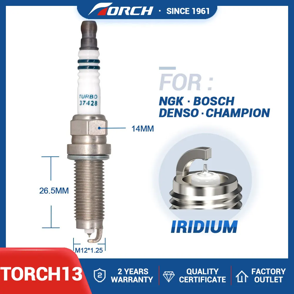 

1PCS Замена свечи для 95660/ILZKAR8J8SY 93143/ILZKAR8L7G HONDA 12290-59B003 Иридиевая платиновая свеча зажигания TORCH13(LD8RBIP)