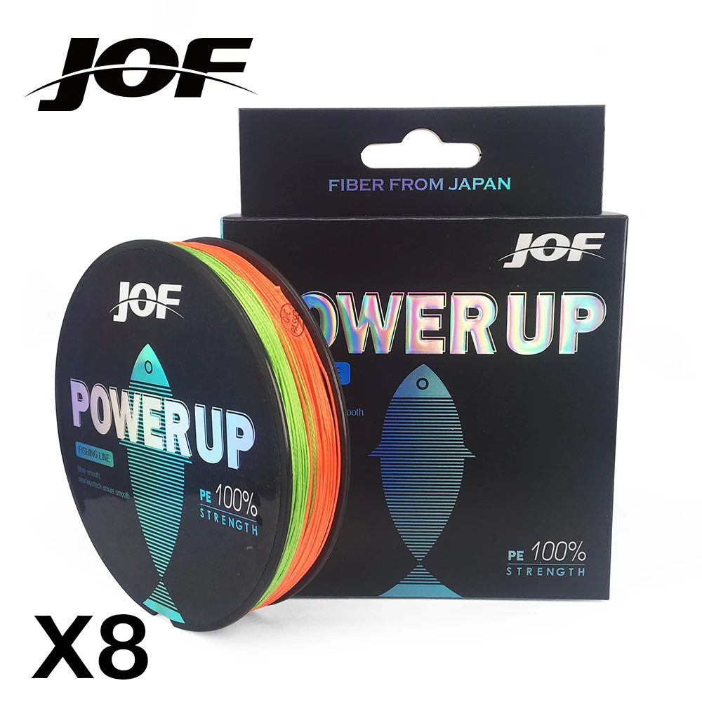 JOF POWERUP супер прочная рыболовная леска 300 м 8 нитей плетеная из полиэтилена