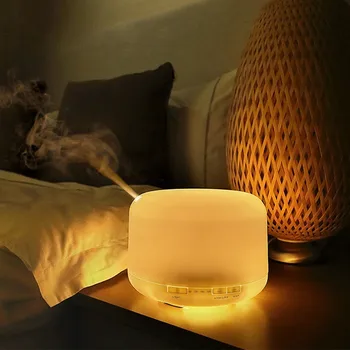

500ML 7Color Change LED Light humidifier Aroma air Ultrasonic lamp purification Essentiel Oil Aromatherapy Machine Mist Maker