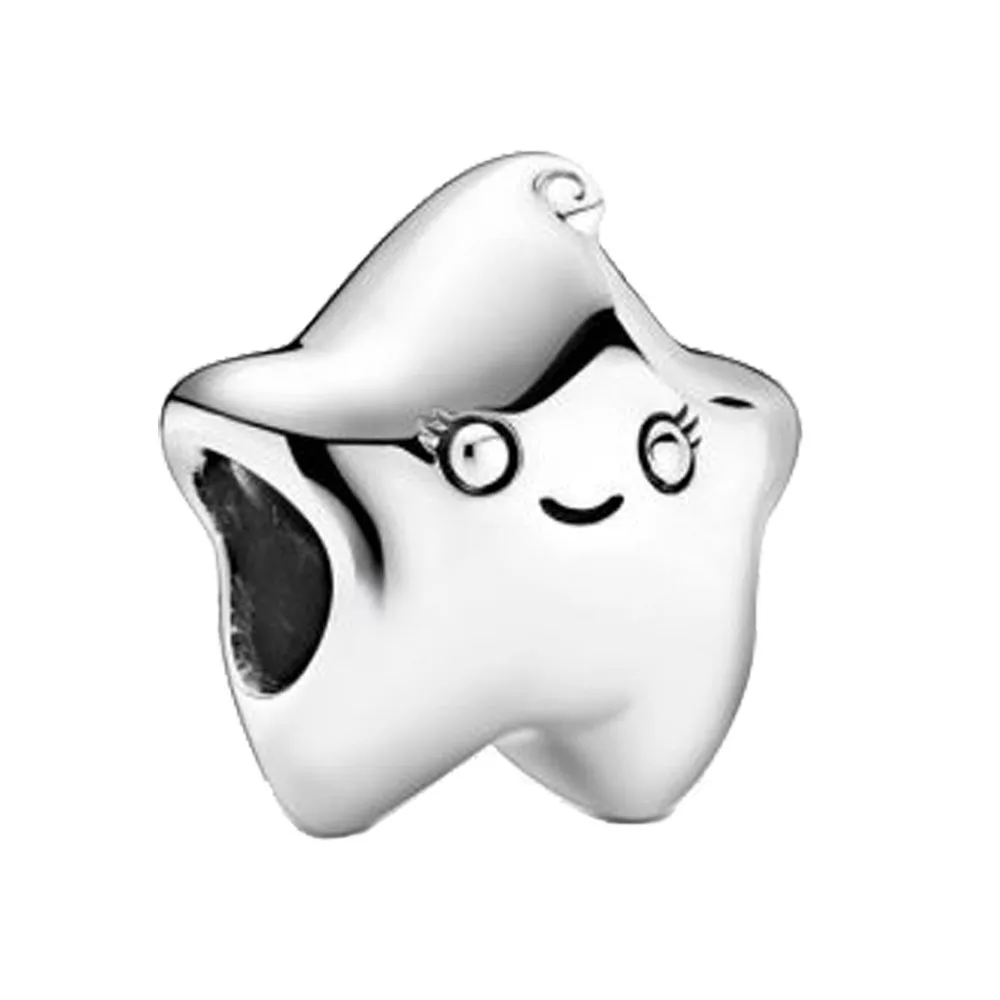 2020 Winter New 925 Sterling Silver Beads Isa The Star Charm fit Original Pandora Bracelet Christmas Jewelry | Украшения и