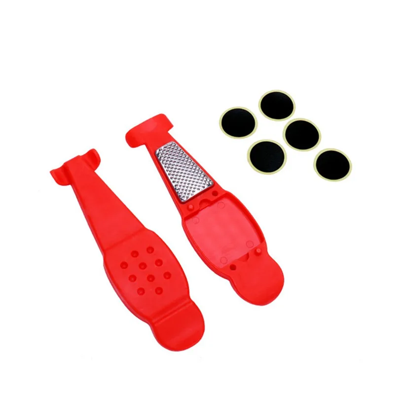 2шт Три в одном велосипед копания шины, шина ремонт велосипедный комплект бусин инструмент для удаления шин шины дороги автомобиля ремонт шин 30S13 - Цвет: red bike tools