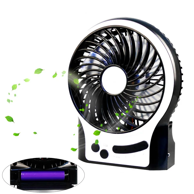 

USB Min Fan Portable Air Conditioner 18650 Battery Air Cooler Table Small Handheld Fan Portable Recharge Fan Student Fan