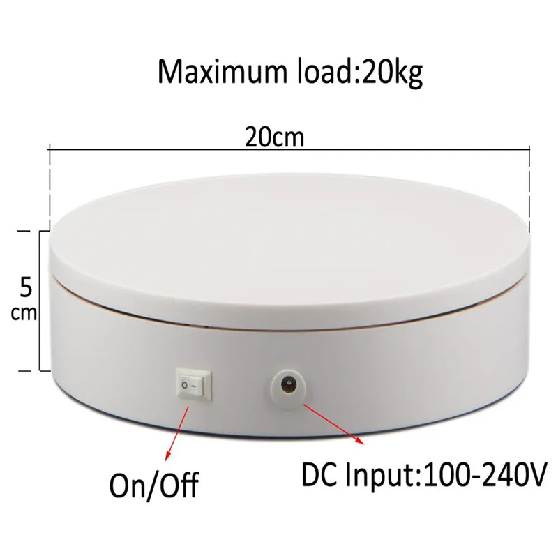 MT200RL20CS-20cm-7-87in-Remote-Control-Electric-Rotating-Photography-Turntable-360-Product-Display-3D-Scanning-ComXim