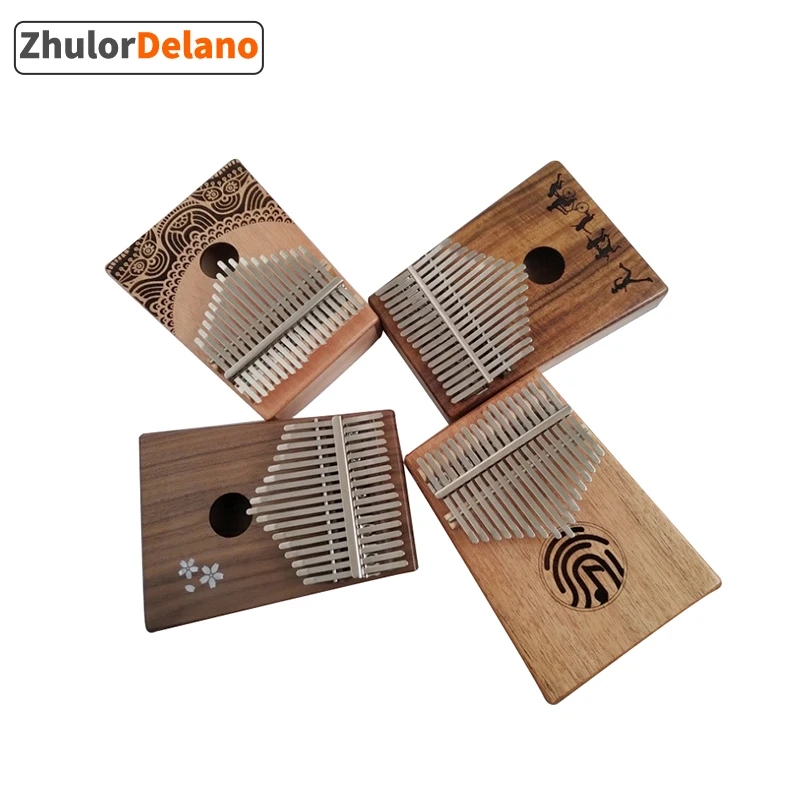 Kalimba 17 клавиш большой палец пианино карманный размер для начинающих