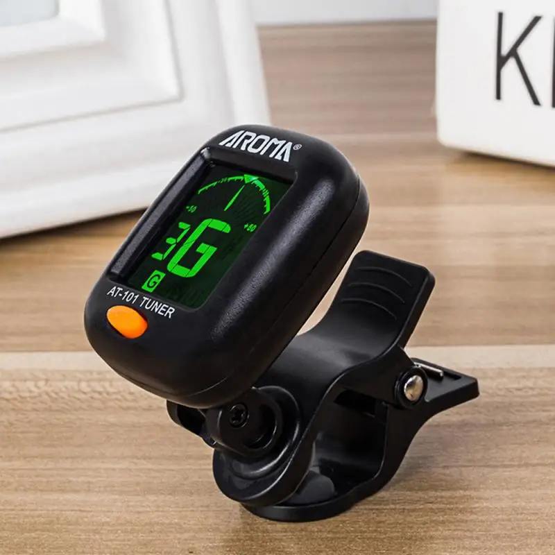 For Bass Guitar Ukulele Violin Oud Sound Instrument Accessories 2021 New Digital Chromatic LCD Clip-On Electric Tuner | Спорт и