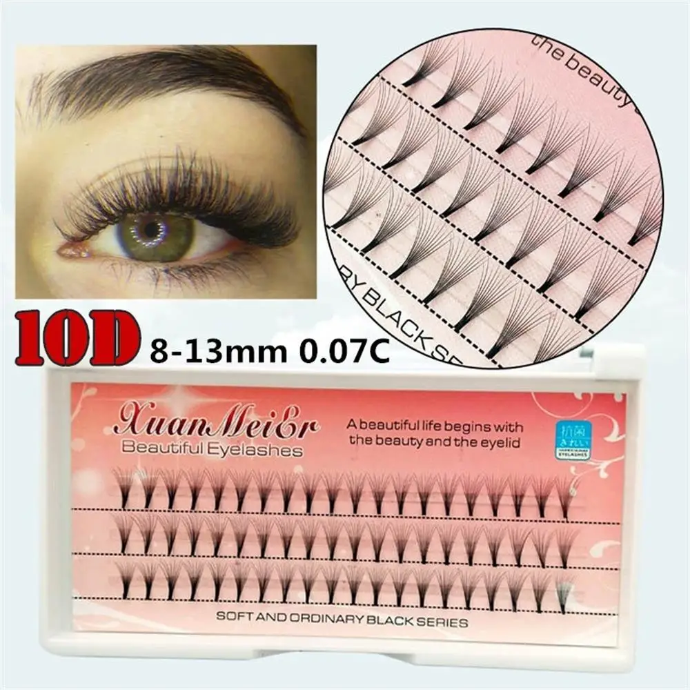 

Big Capacity 60 Bundles/box Natural Style 10D Eyelash Extensions 0.07mm Thickness True Mink Strip Handmade Eyelashe Lashes