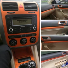 Автомобильный-Стайлинг 3D/5D углеродное волокно Автомобильный интерьер центральная консоль изменение цвета молдинг наклейки для Volkswagen VW Golf 5 GTI MK5