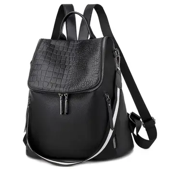 

Women Backpack PU Leather Anti-theft Daypack Large Capacity Casual Satchel Shoulder Bag for Teenager Girls