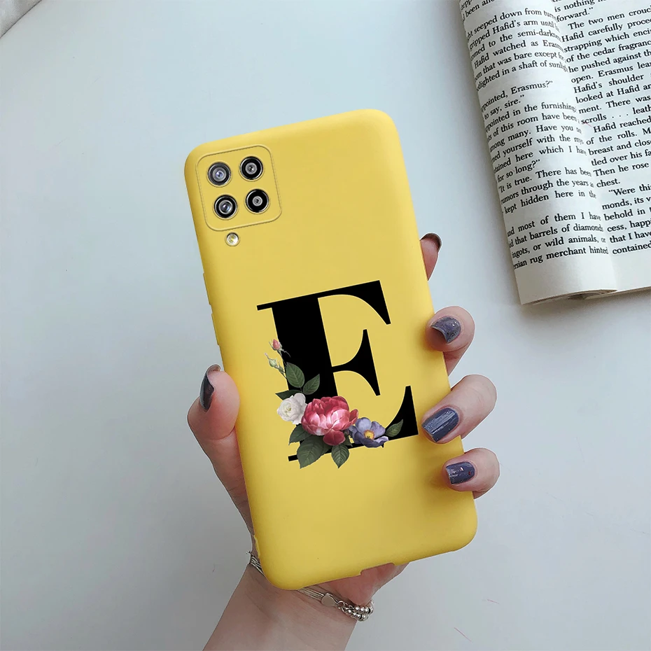 Elegant Letter Flower Soft Silicone Phone Case