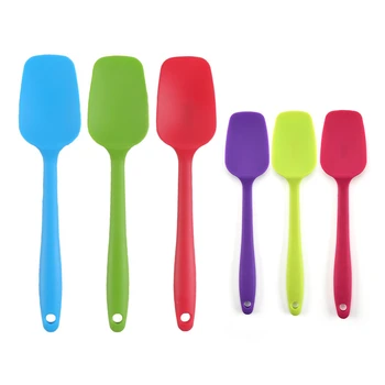 

20 Pcs Seamless Silicone Spoon Spatula BPA Free Kitchen Scraper Utensil for Baking and Cooking Ice Cream Scoop Wholesale