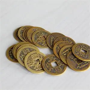 10 unids/lote 23mm nuevo chino Feng Shui Lucky Ching/antiguo juego de monedas educativo diez Imperio Antiguo buena fortuna dinero