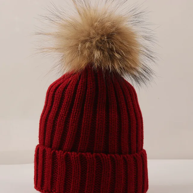 adult red only hat DANKEYISI помпоны из натурального меха енота помпоны DIY енота мех помпоны натуральный мех норки Помпон для шляпа и Сумка Обувь Skullies шапочки - Цвет: adult red only hat