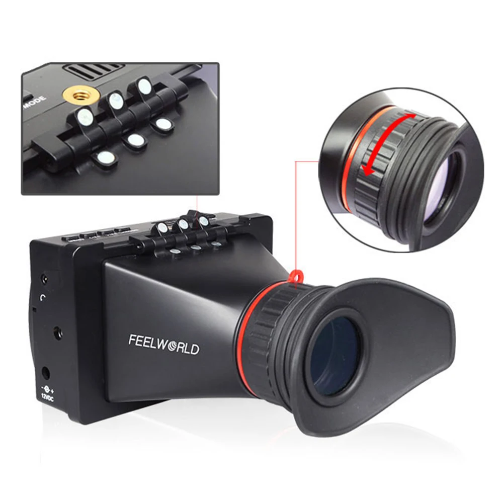 FEELWORLD E350 3," EVF HDMI Электронный видоискатель 3,5" HD 800x480 ЖК-дисплей лупа для DSLR камеры