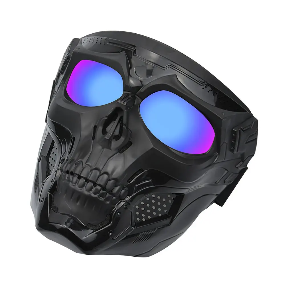 Motorcycle Helmet Skull Skeleton Monster Visor Full Face Mask 3D Eyeware | Спорт и развлечения