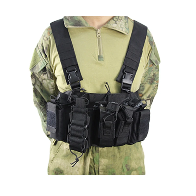 Military Molle Vest Airsoft Paintball Carrier Strike Vest Tactical Hunting Outdoor Chaleco Chest Rig Pack Pouch Heavy Duty Vest