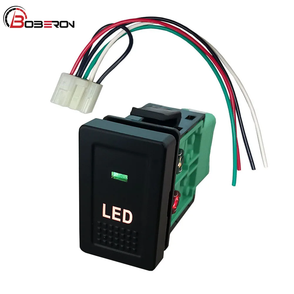 Car Lights On/Off Switch Push Button Auto LED Light Bar Switch for