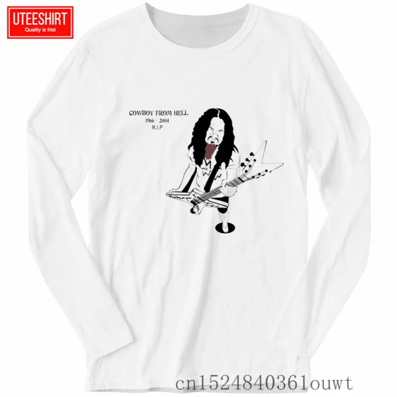 

Men Dimebag Darrell Pantera Long Sleeve Print T-shirts Unisex Harajuku Funny T Shirts Long Sleeve T Shirt Men Streetwear