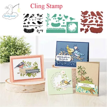 

CH BIRDS Metal Cutting Dies and stamps DIY Scrapbooking Card Stencil Paper Craft Handmade Album Handbook Decoration