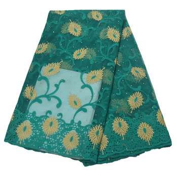 

3D Tulle Lace Fabric 2020 High Quality Stones Lace Fabric African Beaded African French Nigerian Embroidery purl French Lace