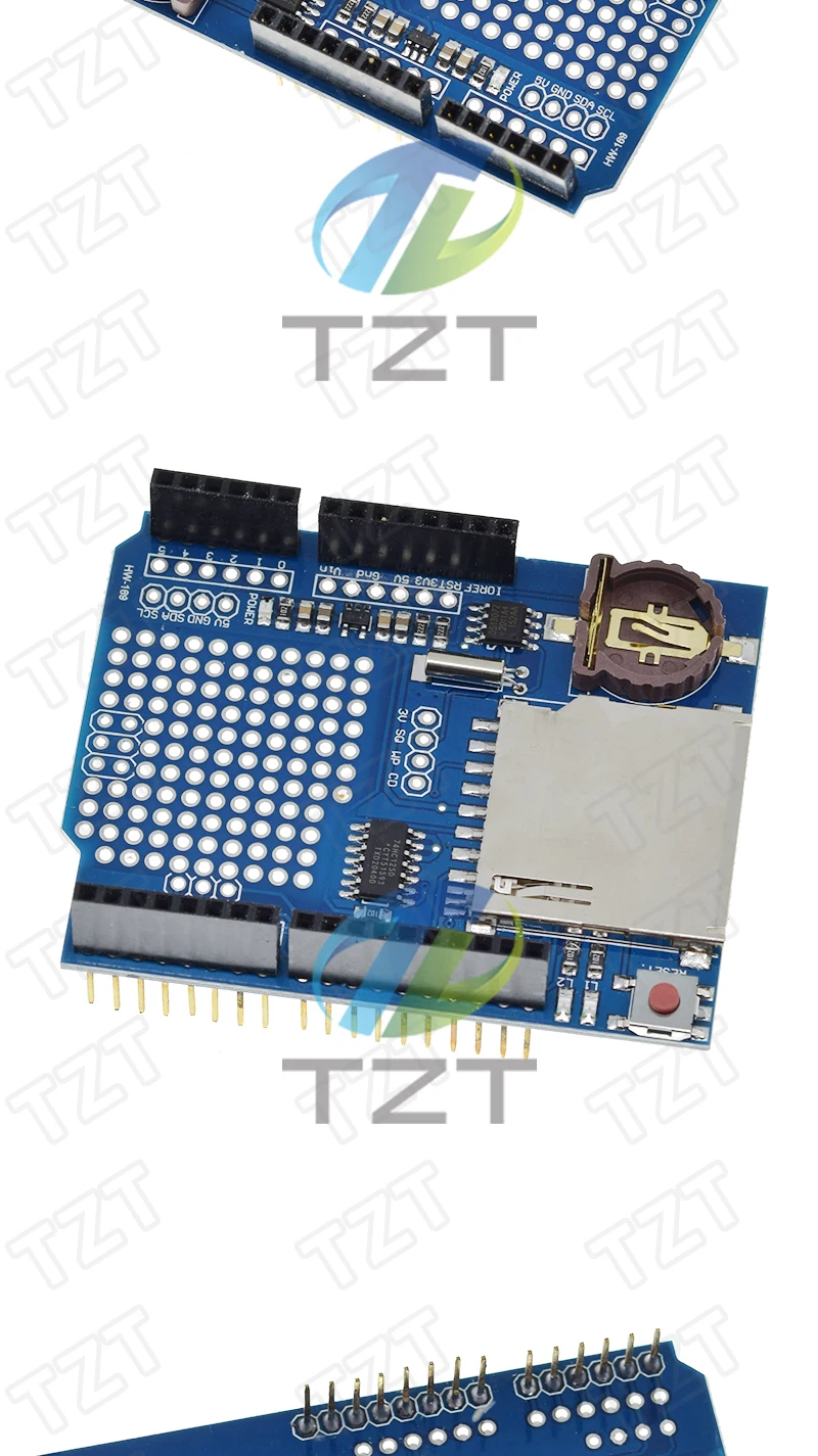 TZT 1/3PCS Datenlogger-Modul Logging Recorder Shield V1.0 für Arduino UNO SD-Karte – Detail 4