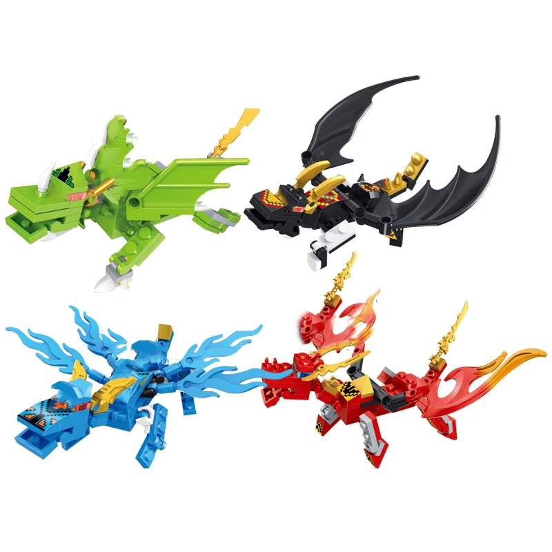 Legoing Minecraft Serie Flying Dragon Knight Figures DIY My World Minecrafted Dinosaur World Model Building Blocks Children Toys
