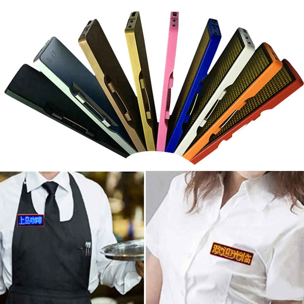 Светодиодный мини Цифровой Программируемый Прокрутка перезаряжаемое имя