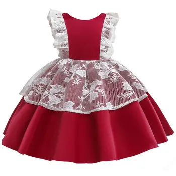 

2020 Brand Kids Tutu Birthday Princess Party Dress Infant Lace Children Bridesmaid Elegant Dress For Kids Baby Girl Clothes