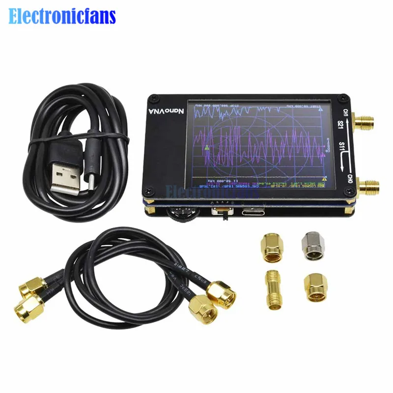 2," дюймовый сенсорный экран 50 кГц-900 МГц NanoVNA вектор сетевой анализатор антенны анализатор коротковолновое MF ВЧ антенна УКВ, СКВ анализатор