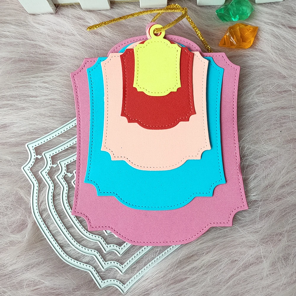 

New Five-piece tag metal cutting die mould scrapbook decoration embossed photo album decoration card making DIY handicrafts