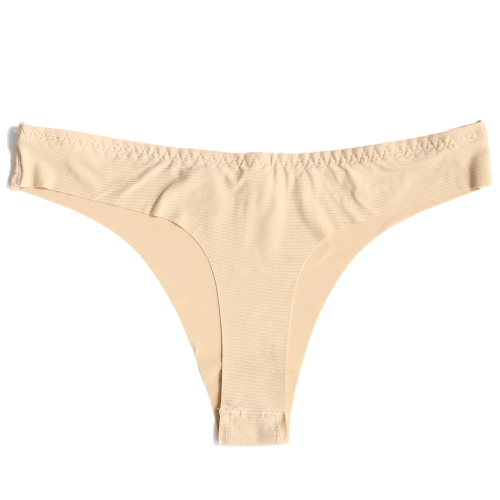 beige Женские Модальные сексуальные нейлоновые трусики танга, спандекс, трусы, нижнее белье, v-образный вырез, стринги, бесшовные трусики, нижнее белье, трусы - Цвет: beige
